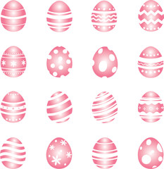 Easter Day Egg Vector Rough Set Color