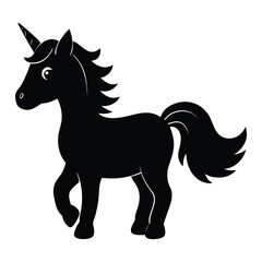 black horse vector illustration