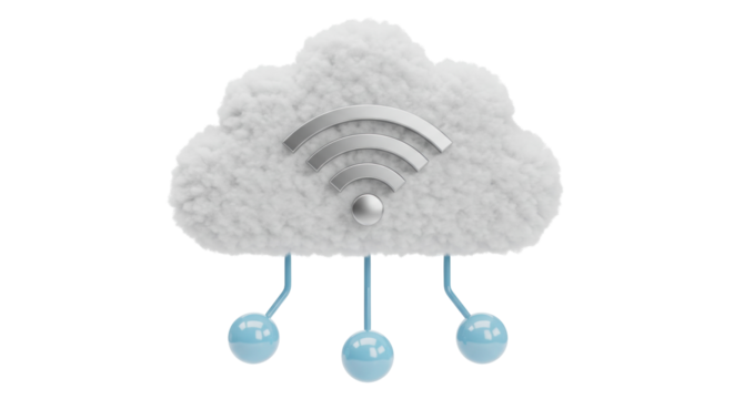 Isolated Cloud wifi wireless