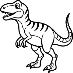 Allosaurus Line art Design With White Background 