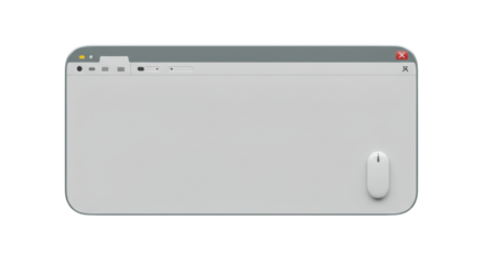 Isolated Computer Screen with Mouse