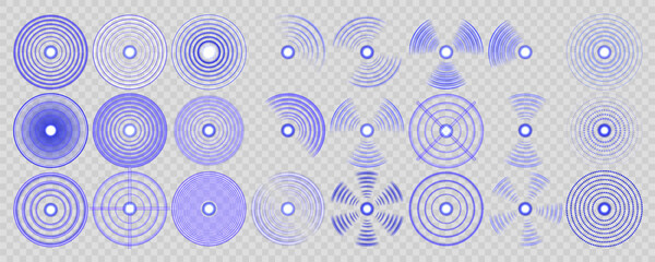 Round signal wave spreads evenly across transparent space. Seismic alert ring vibrates as shockwave indicator graphic. Wi-Fi wave effect pulses in structured layered formation. Blue light signal