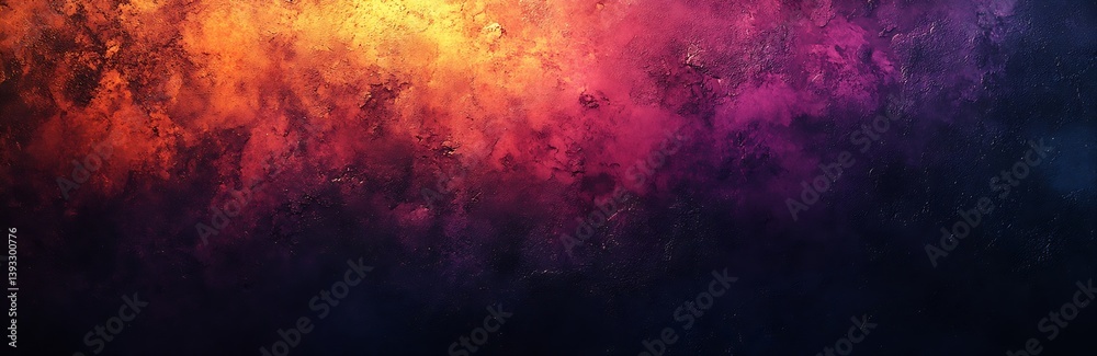 Poster colorful abstract texture background with gradient of orange red pink and purple grunge style artist