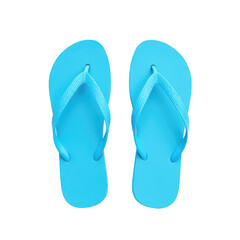 Pair of Light Blue Flip-Flops Summer Sandals
