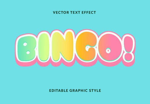 Colorful Plump Font Rounded Gradient Playful Text Effect