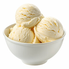 Ice cream balls in a bowl