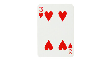Isolated playing card