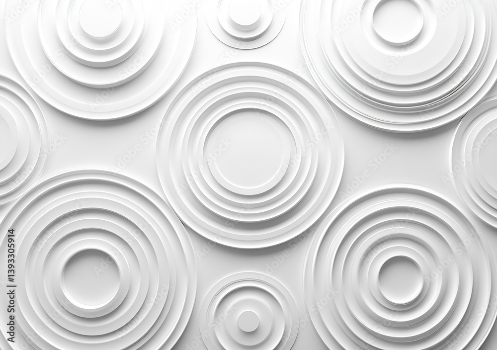 Poster abstract white circles minimalist design modern background for wallpaper presentation or creative pr