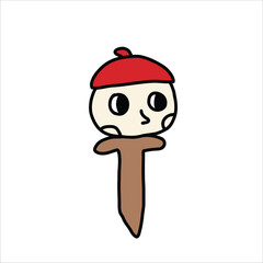 golf ball cute cartoon character illustration