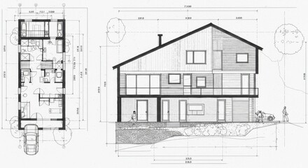 Architectural Blueprint of a Modern Two-Story House - Floor 3