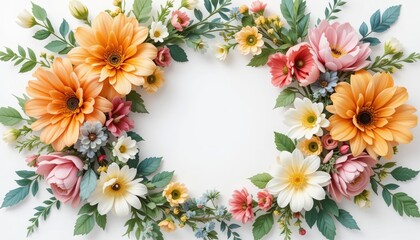 Fototapeta premium Vibrant floral arrangement studio setting decorative artwork bright environment close-up view nature-inspired concept