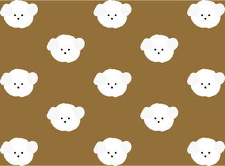 Dog Pattern Vintage Design Vector Textile