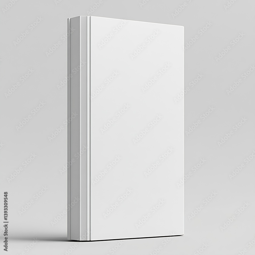 Aufkleber blank white hardcover book mockup template for presentation showcase your book design elegant minima
