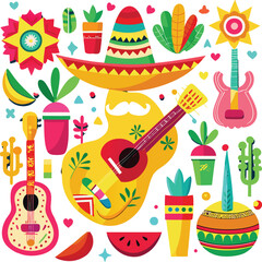 vector set of musical instruments