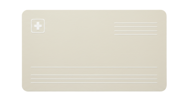 Isolated Medical Card Health Insurance Document