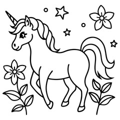 horse with flowers