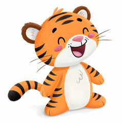 A picture of a tiger that has the name tiger on it