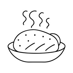 baked potato icon, baked potato line art - simple line art of baked potato, perfect for baked potato logos and icons