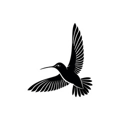 hummingbird silhouette logo vector line art logo design