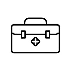 Obraz premium Icon of a doctorchest / first aid kit