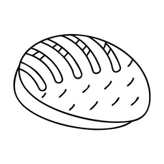 bread loaf icon, bread loaf line art - simple line art of bread loaf, perfect for bread loaf logos and icons