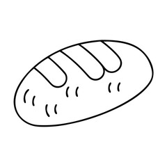 bread loaf icon, bread loaf line art - simple line art of bread loaf, perfect for bread loaf logos and icons