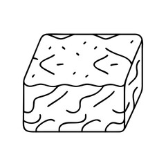 brownie square icon, brownie square line art - simple line art of brownie square, perfect for brownie square logos and icons