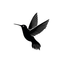 hummingbird silhouette logo vector line art logo design