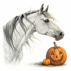 Vector Horse animal clipart editable white background