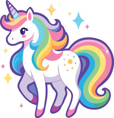 Hand drawn unicorn coloring book 