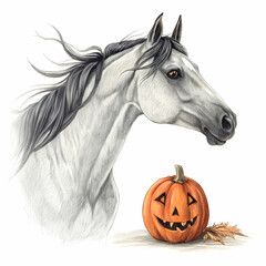 Vector Horse animal clipart editable white background