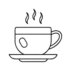cup of coffee icon, cup of coffee line art - simple line art of cup of coffee, perfect for cup of coffee logos and icons