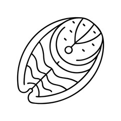 fish fillet icon, fish fillet line art - simple line art of fish fillet, perfect for fish fillet logos and icons