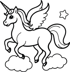 black and white horse