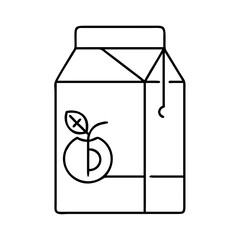juice box icon, juice box line art - simple line art of juice box, perfect for juice box logos and icons