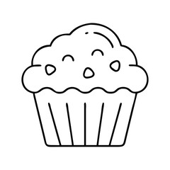 muffin icon, muffin line art - simple line art of muffin, perfect for muffin logos and icons