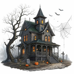 A church with a church on the top of it