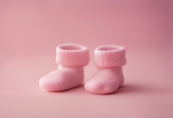 small baby space socks background your newborn pair cute pink copy first warm party minimal message shower postcard welcome love greeting arrival sweet birthday born retro celebrate pregnancy