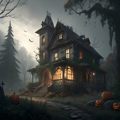 A church with a church on the top of it