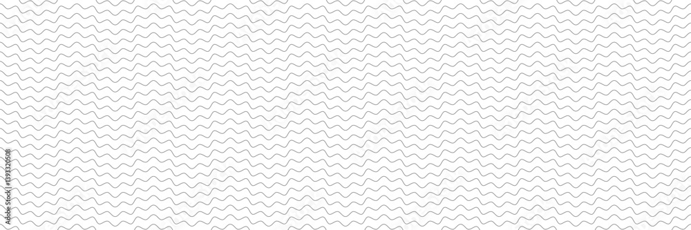Fototapete horizontal seamless black curve lines design for pattern and background.