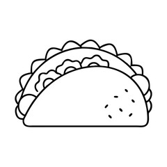 tacos icon, tacos line art - simple line art of tacos, perfect for tacos logos and icons