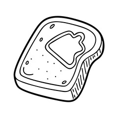 toast with butter icon, toast with butter line art - simple line art of toast with butter, perfect for toast with butter logos and icons