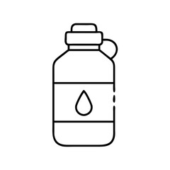 water bottle icon, water bottle line art - simple line art of water bottle, perfect for water bottle logos and icons