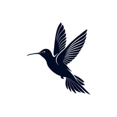 hummingbird silhouette logo vector line art logo design