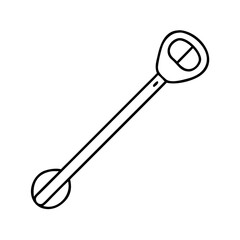 cocktail stirrer icon, cocktail stirrer line art - simple line art of cocktail stirrer, perfect for cocktail stirrer logos and icons