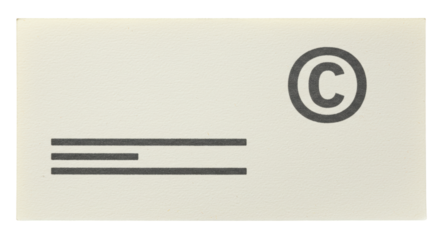 Isolated Copyright Card