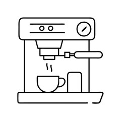 espresso machine icon, espresso machine line art - simple line art of espresso machine, perfect for espresso machine logos and icons