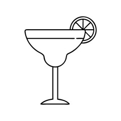 margarita glass icon, margarita glass line art - simple line art of margarita glass, perfect for margarita glass logos and icons
