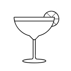 margarita glass icon, margarita glass line art - simple line art of margarita glass, perfect for margarita glass logos and icons