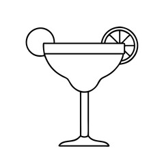 margarita glass icon, margarita glass line art - simple line art of margarita glass, perfect for margarita glass logos and icons